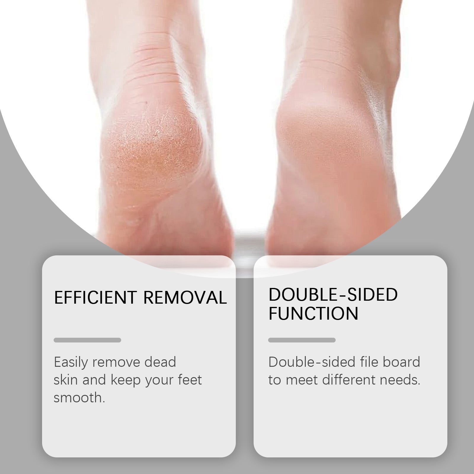 Callus Removal Foot File, Double-Sided Stainless Steel Pedicure Tool, Exfoliate & Smooth Feet ,1pcs
