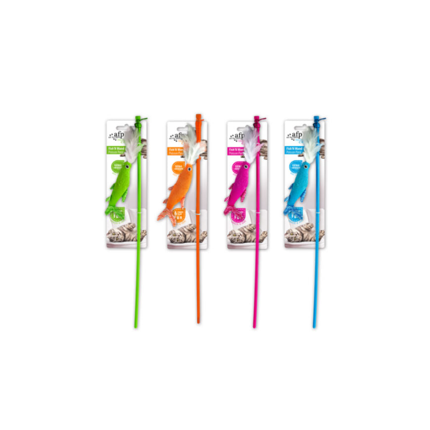 All For Paws Modern Cat Fish'N Wand Assorted - 8 pcs/ pk
