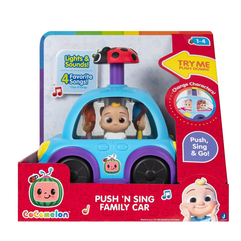 CoComelon Push 'N Sing Family Car – JJ, TomTom, YoYo & Bingo