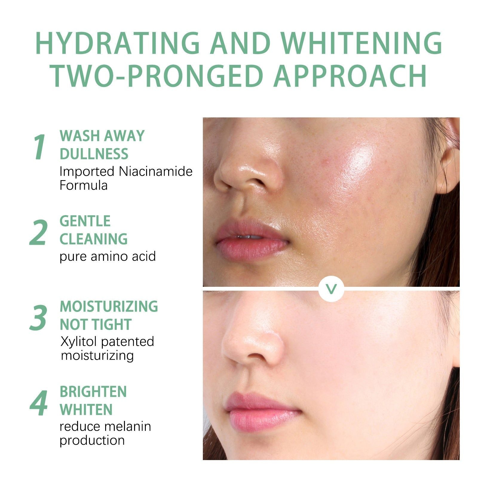 Brightening and Cleansing Facial Cleanser, Gentle Moisturizing, Acne Control, Hydrating, Refreshing ,120g