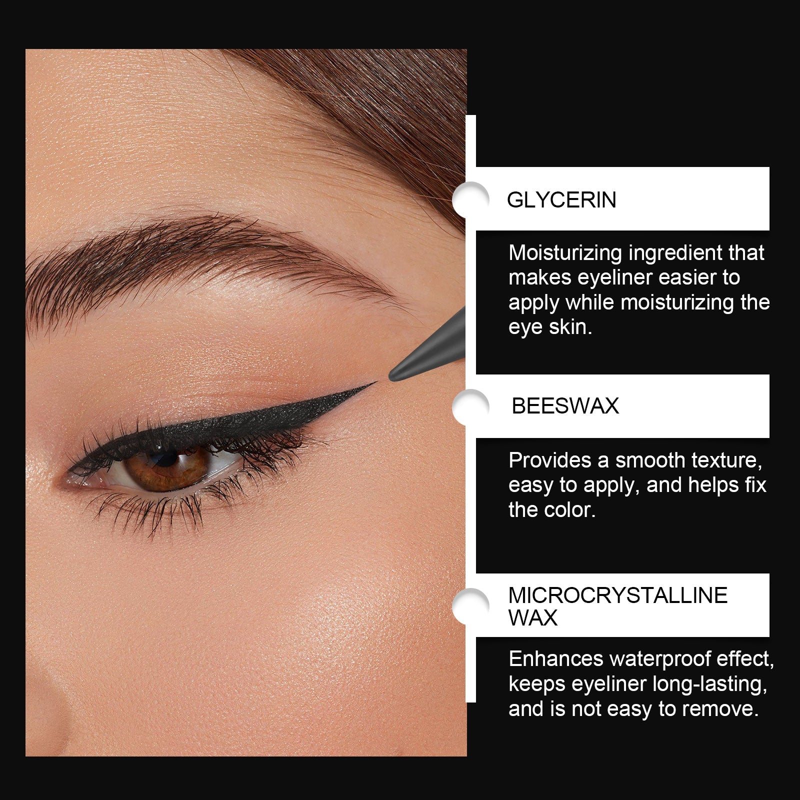 Phantom Eyeliner Cream, Long-Lasting Colorful Silver, Eye Makeup Essential ,3g