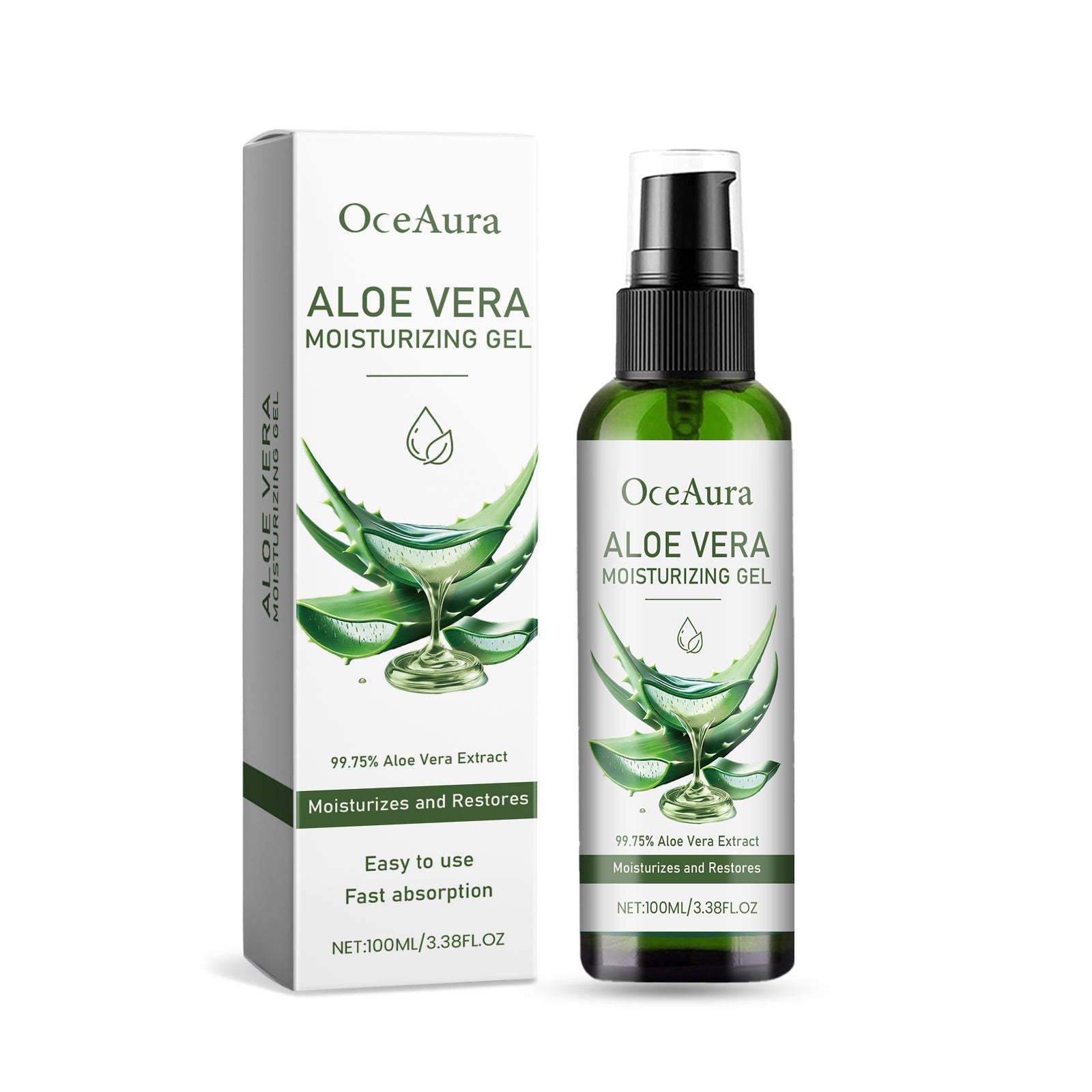 Aloe Vera Moisturizing Gel, Hydrating, Refreshing, Natural Skin Care ,100ml