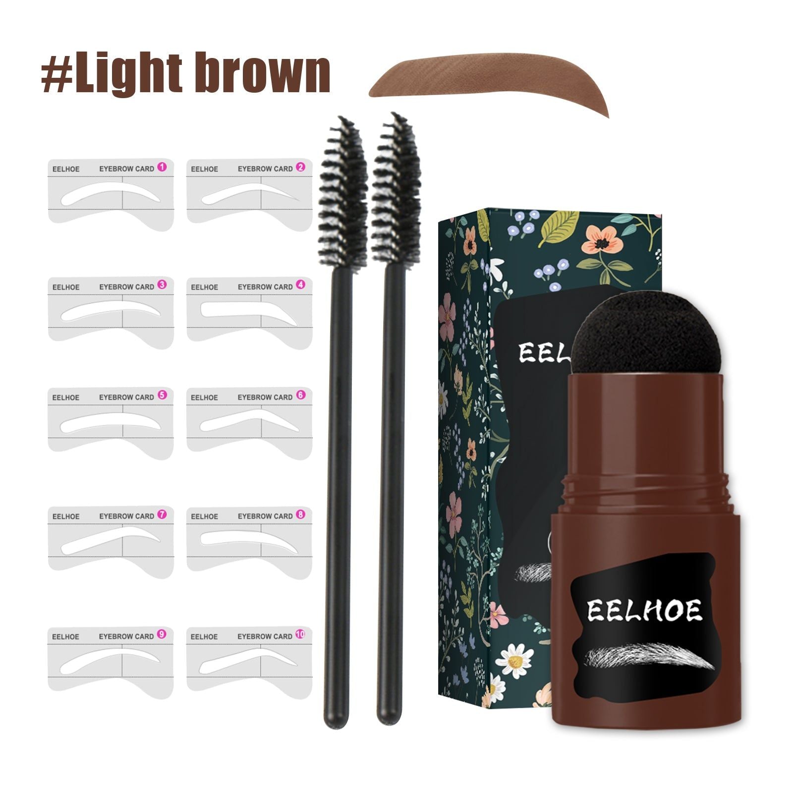 Brow Print Set, Natural Hairline Powder, Eyebrow Makeup and Contour, Easy & Flawless ,1set