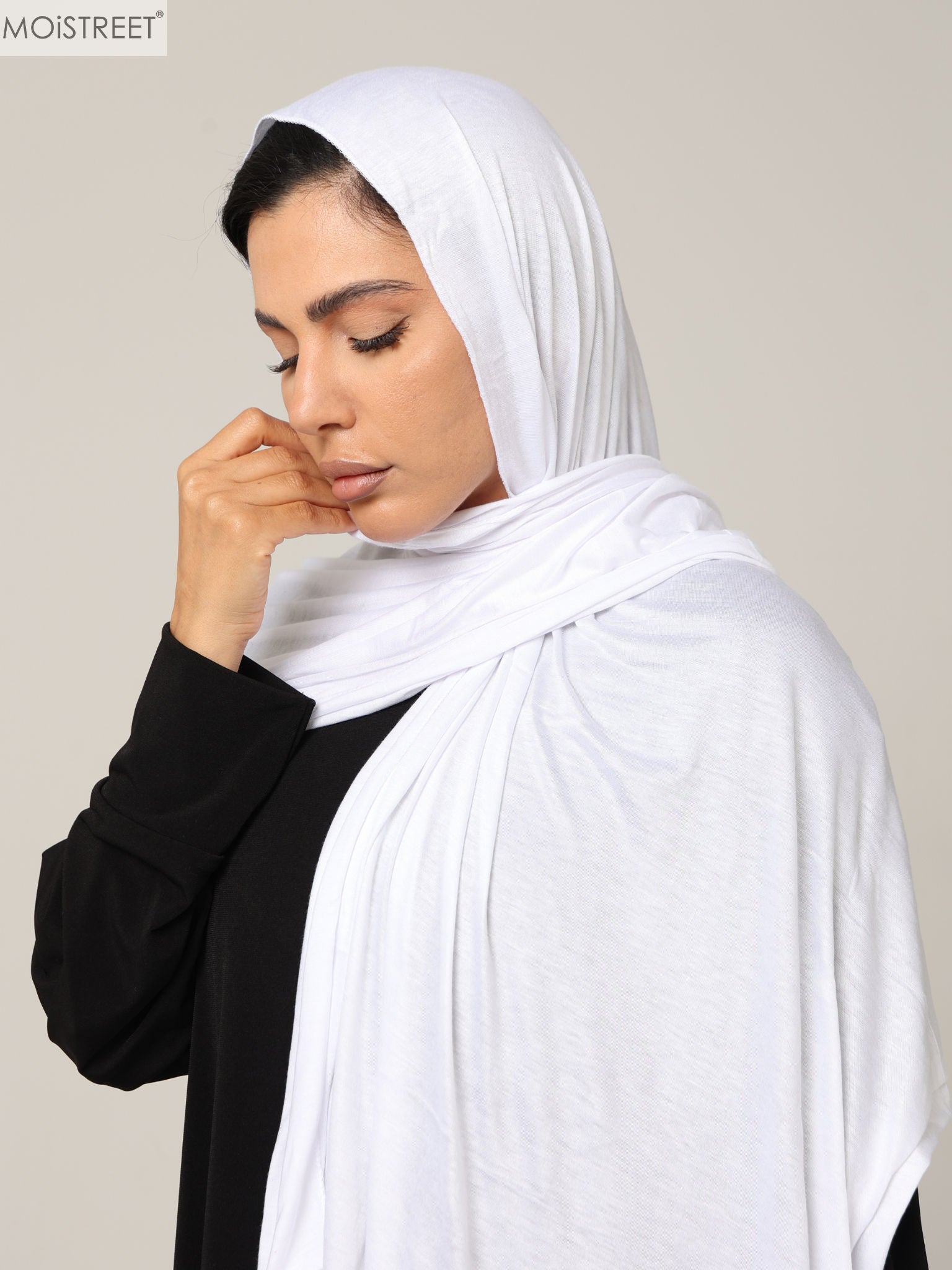 MOiSTREET Hijab White Jersey