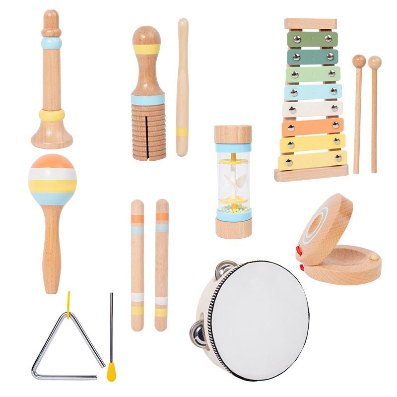 Children Percussion Instrument Set Shaker Hand Drum Xylophone Parent Child Teaching Music Toy