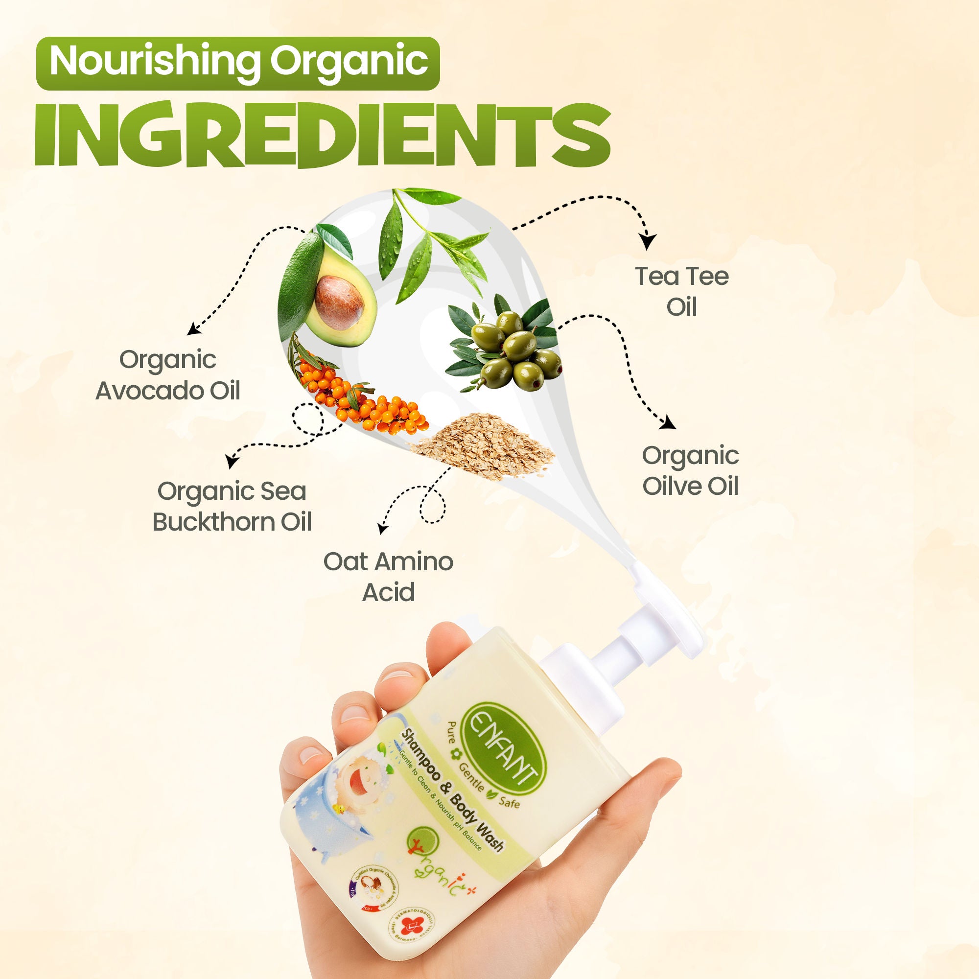 ENFANT Organic Plus Shampoo & Body Wash 300ml