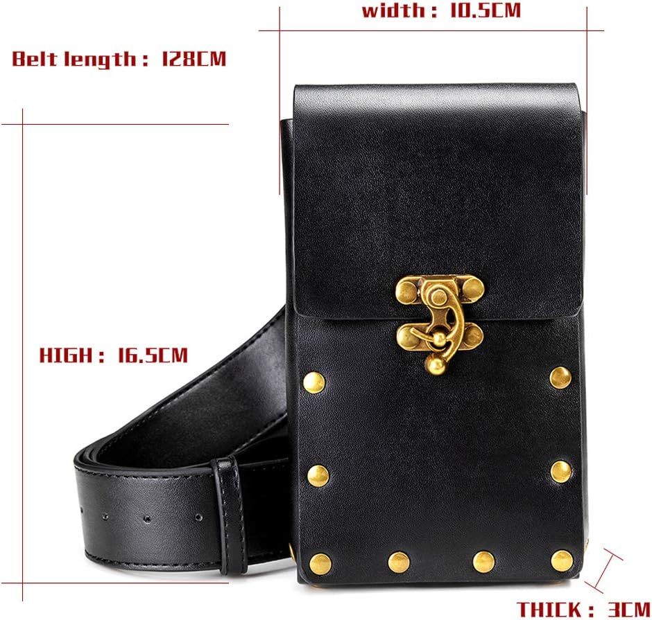Belt Pouch Waist Bag Fanny Pack Medieval Vintage Leather Pouch Cellphone Holder Belt Purse