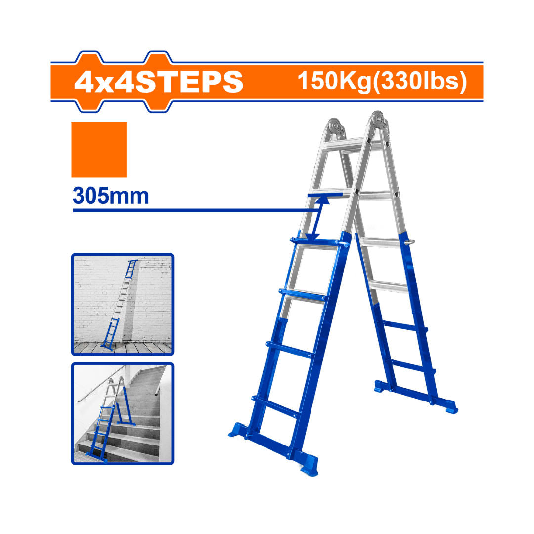سلم WADFOW متعدد الأغراض، مصنوع من الفولاذ والألومنيوم