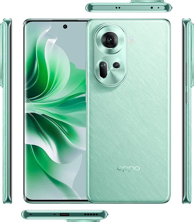 Oppo Reno 11 5G 6.7" 120Hz AMOLED Display, 12GB RAM, 256GB Storage Wave Green