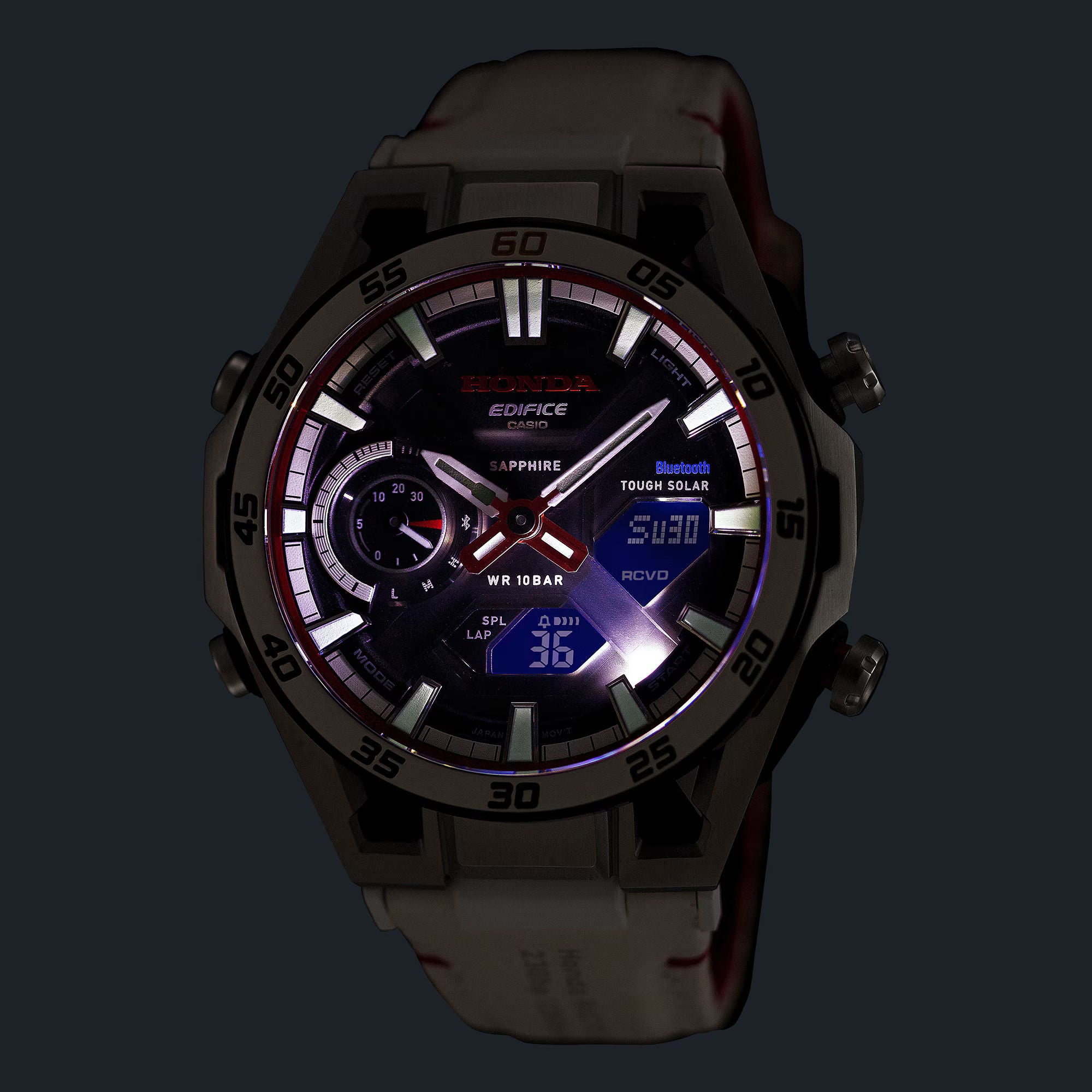 Casio EDIFICE Sospensione ECB-2300HR-1A, Honda RA272 60th Anniversary Limited Edition Bluetooth Solar Watch
