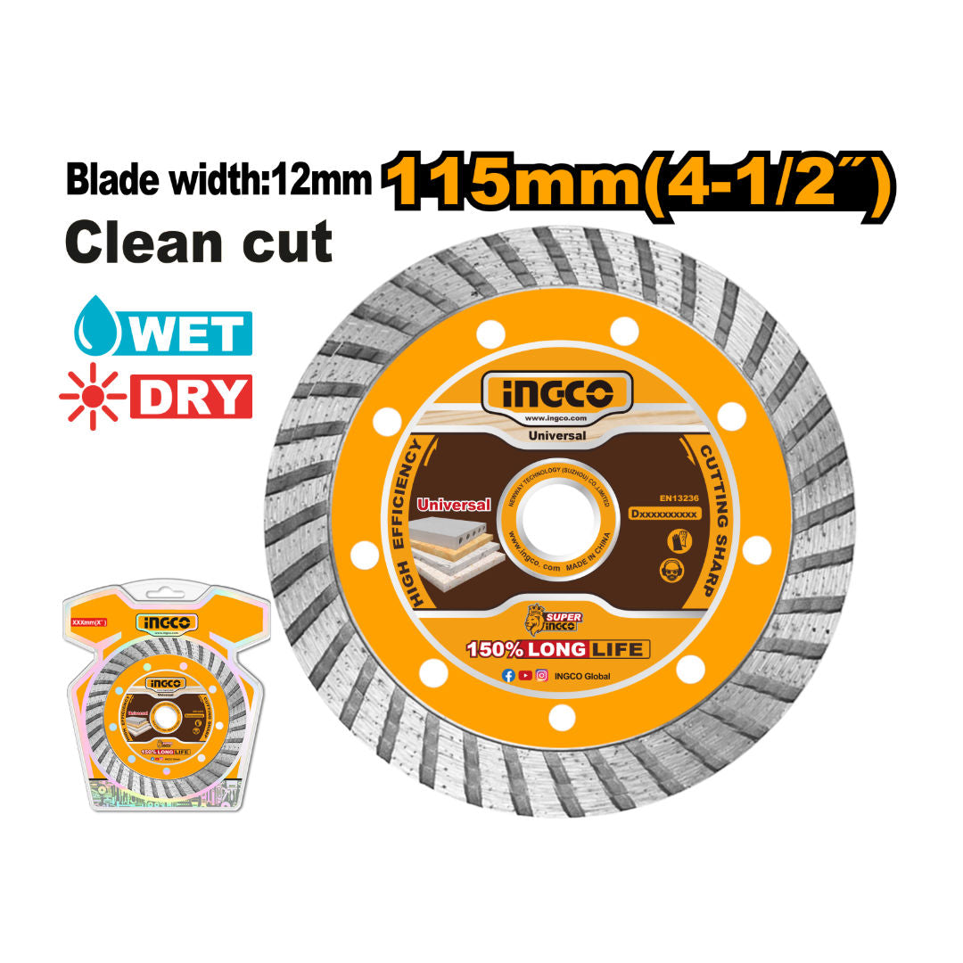 INGCO Turbo Diamond Disc 115x22.2 mm Blade width 12 mm