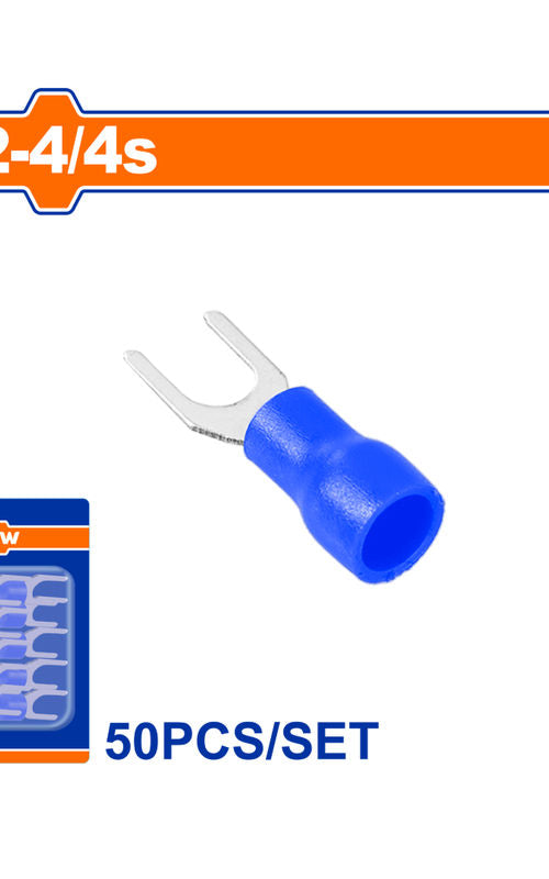 WADFOW Insulated Electrical Terminal Connector Sets, 50 Piece Wire Crimp Terminals, Color Coded, Blister Packed