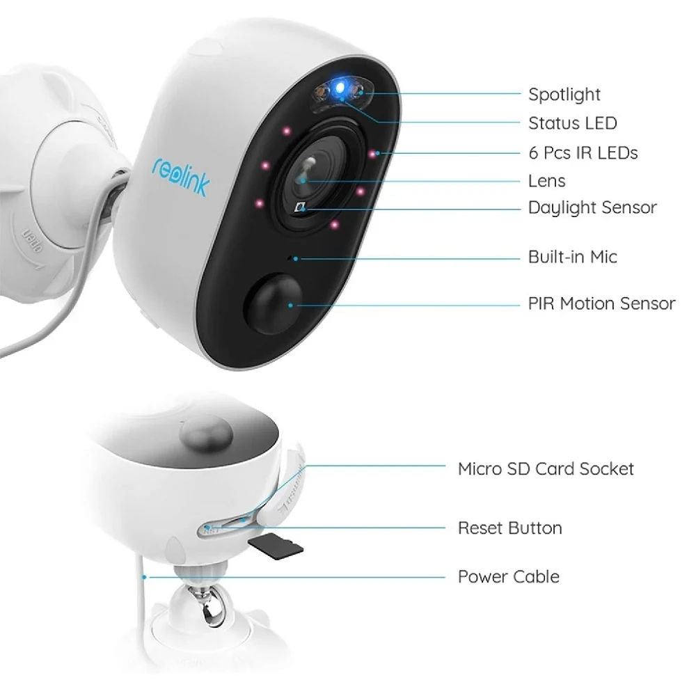 Reolink Lumus 4MP 2K WiFi Outdoor Security Camera-IP65, Color Night Vision, WCLMC2KP01