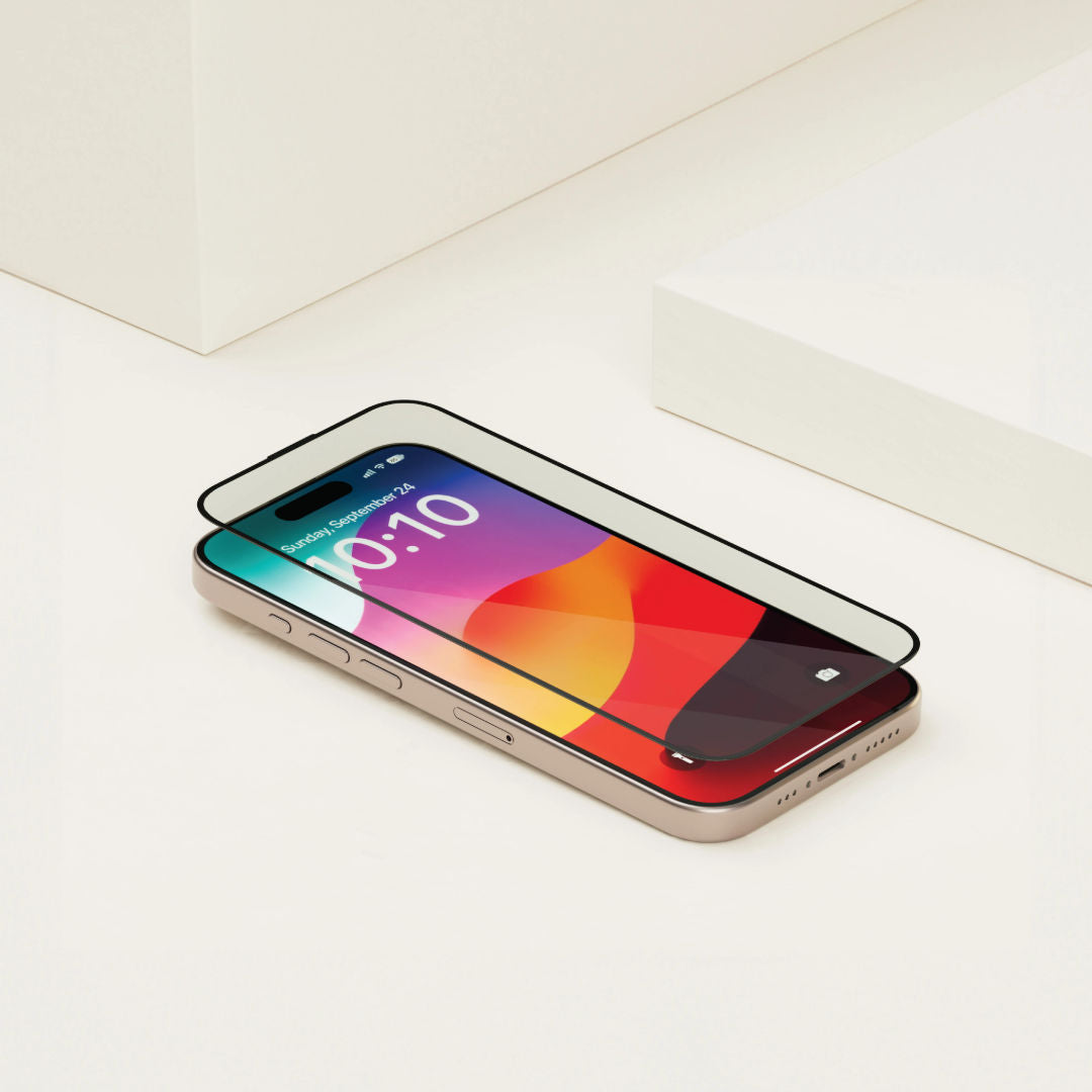 Levelo Full Screen Anti-Static Twice Tempered Glass iPhone 15 Series, Anti-Scratch