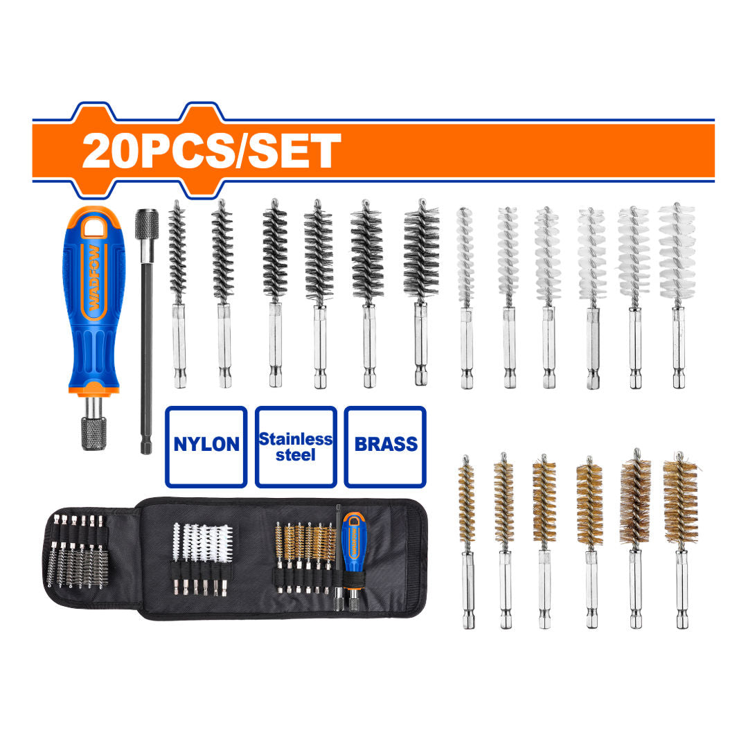 WADFOW 20 Pieces Tube Brush Set