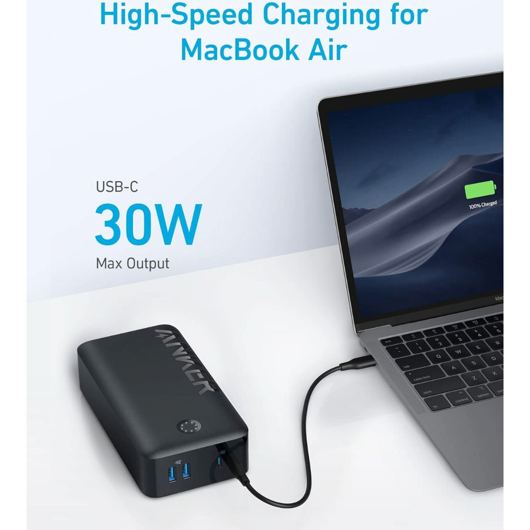 Anker 347 PowerCore 40K 40000mAh Power Bank with 30W USB-C PD, 4 Ports & High-Speed Charging