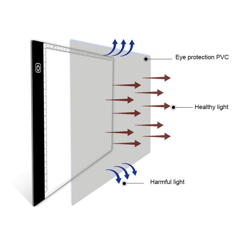 A4 LED Light Box Copy Board Dogital Drawing Pad Painting Copy Tablet With USB Cable