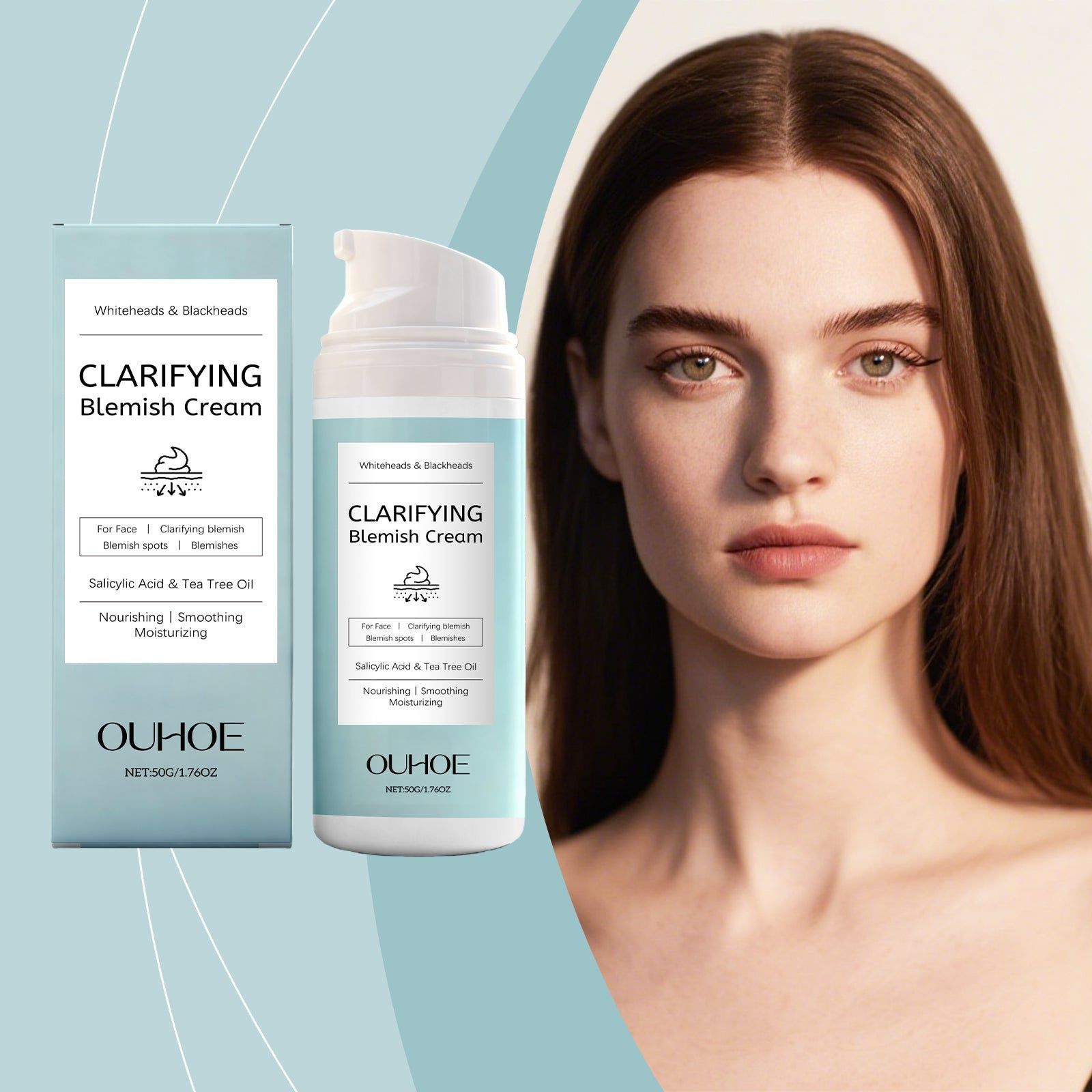 Acne-Prone Facial Care Cream, Gentle Nourishing, Oil Control, Clear Skin Solution ,50g