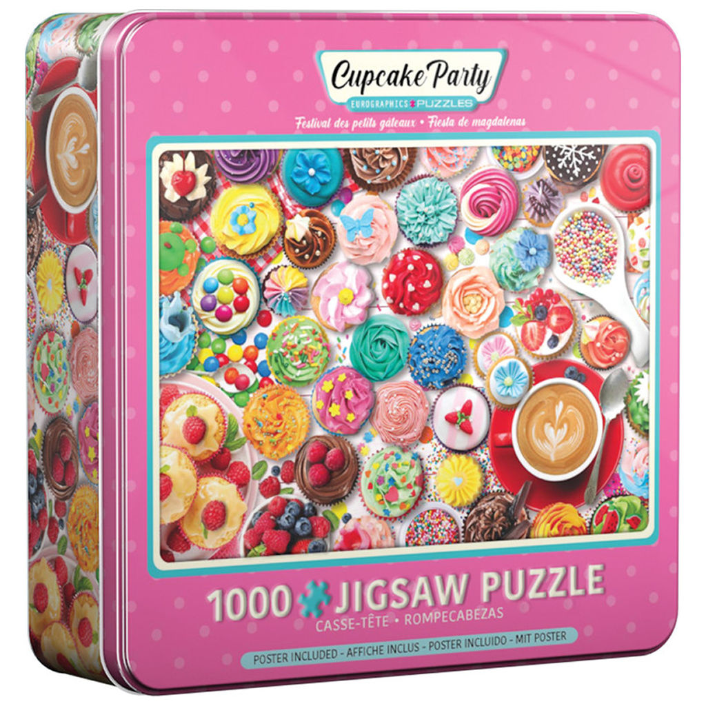 Cupcake Party 1000 Piece Puzzle In A Collectible Tin