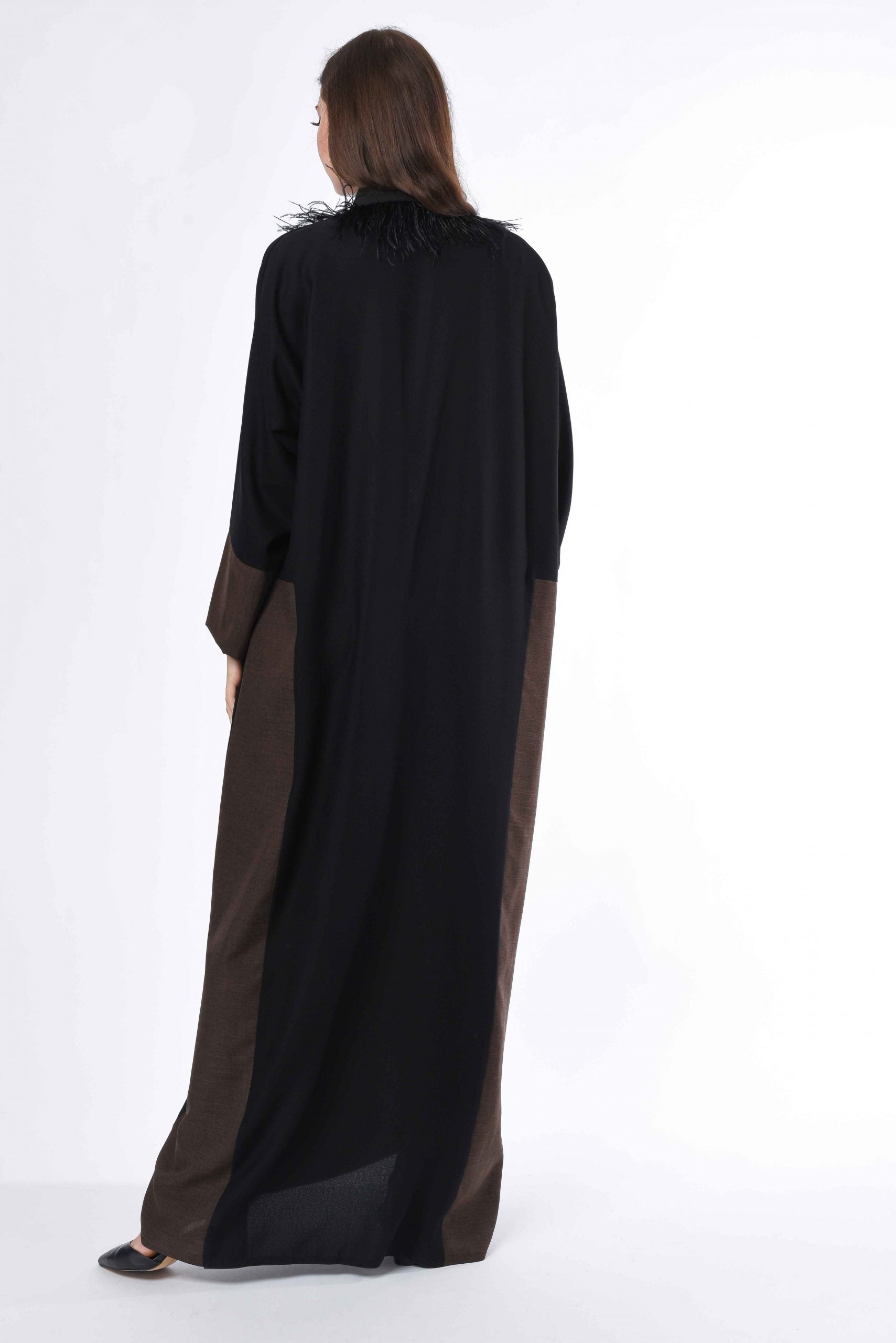 MOiSTREET Black Brown Color Abaya