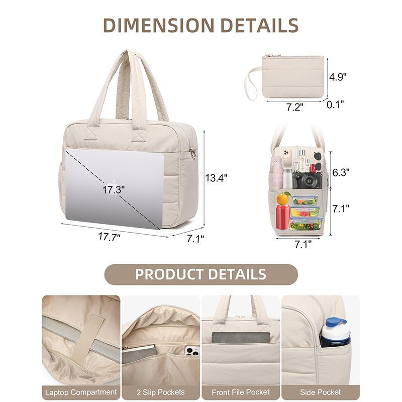 Laptop Tote with Insulated Lunch Compartment