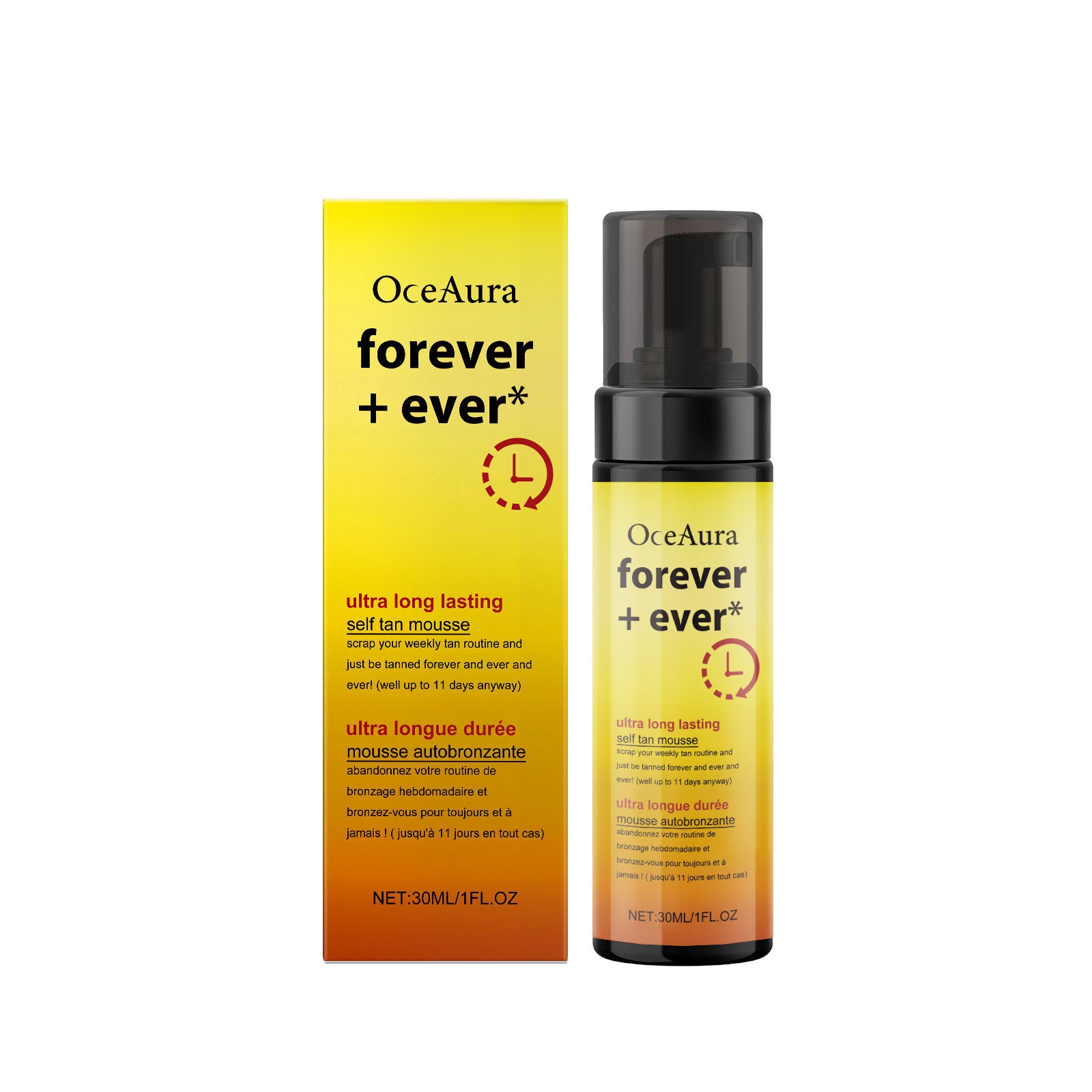 Black Aid Series Darkening Mousse, Natural Tan, Long-Lasting Sun Protection ,30ml