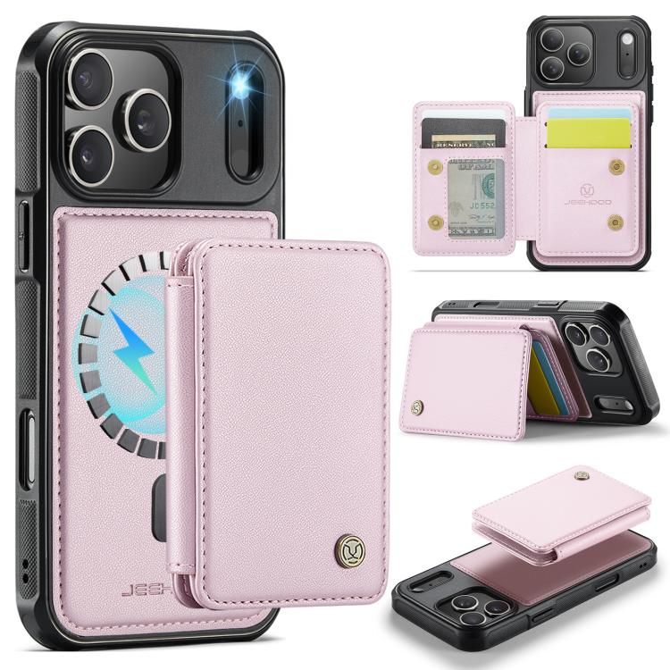 For iPhone 18 Pro Max / iPhone 17 Pro Max JEEHOOD J05 Business Magnetic Style RFID Leather Phone Case