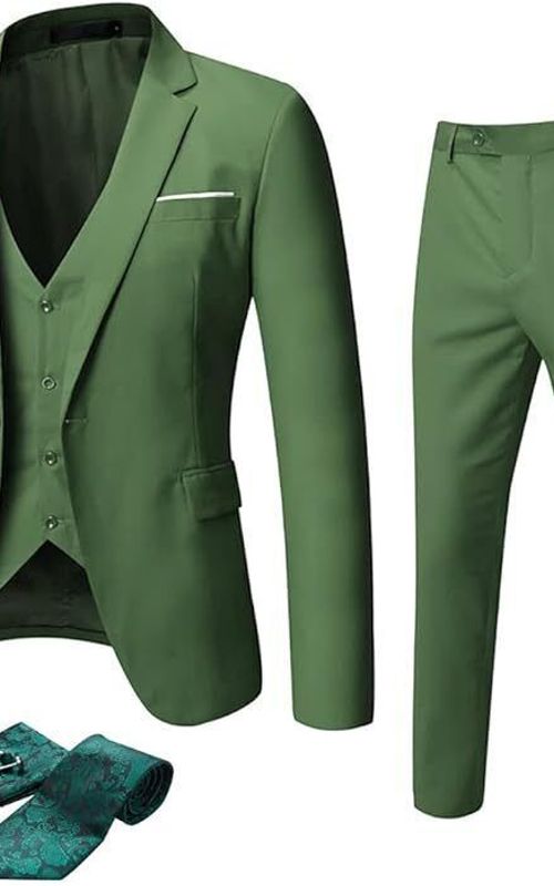 Light Green Coat Pant Vest Tuxedo, Elegant Formal Suit for Weddings