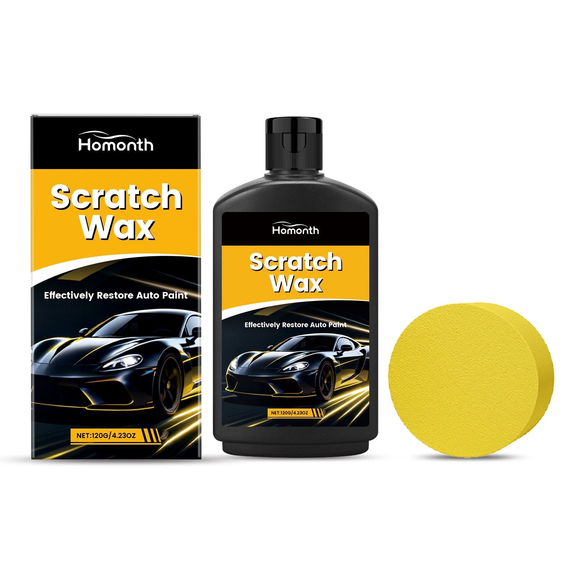 Car Care Scratch Remover Cream, Fast Scratch Repair, Paint Surface Cleaner ,1set