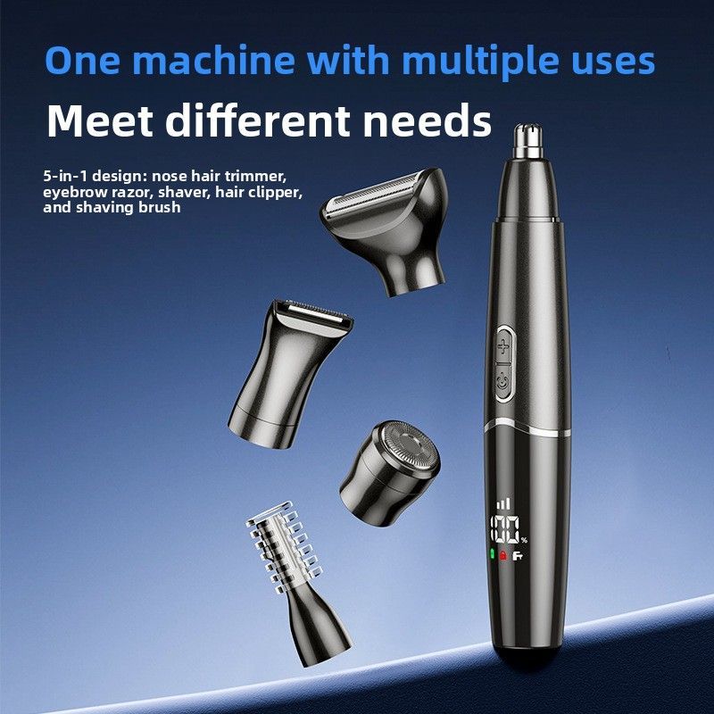5-in-1 USB Nose Hair Trimmer Grooming Kit