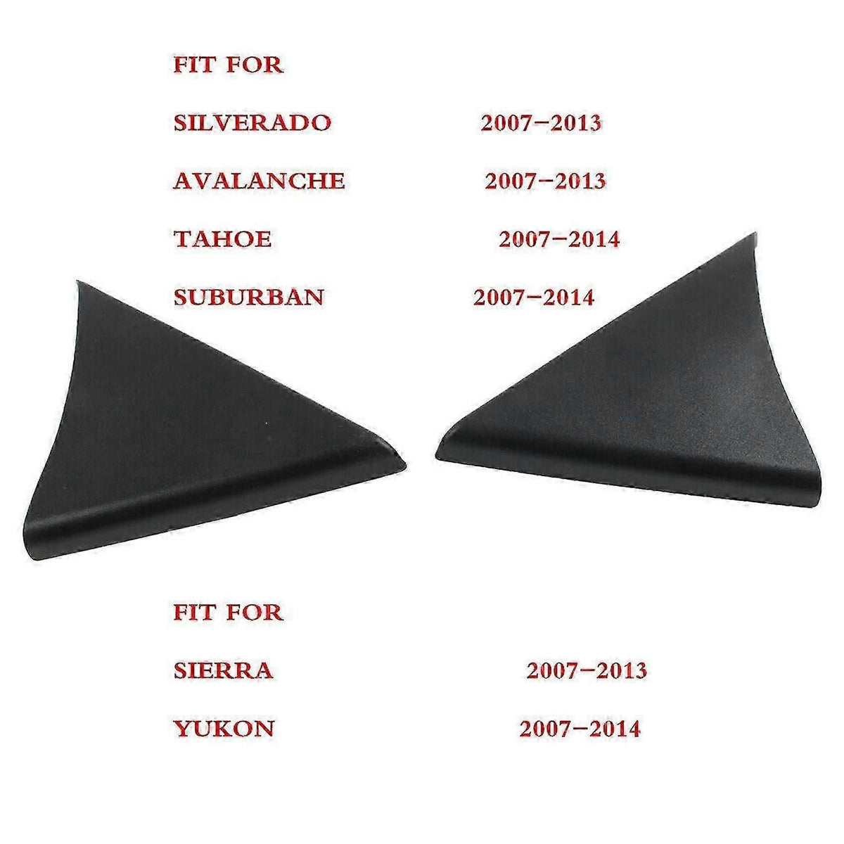 Interior Door Upper Trim Panel Pair for 2007-2013 Models