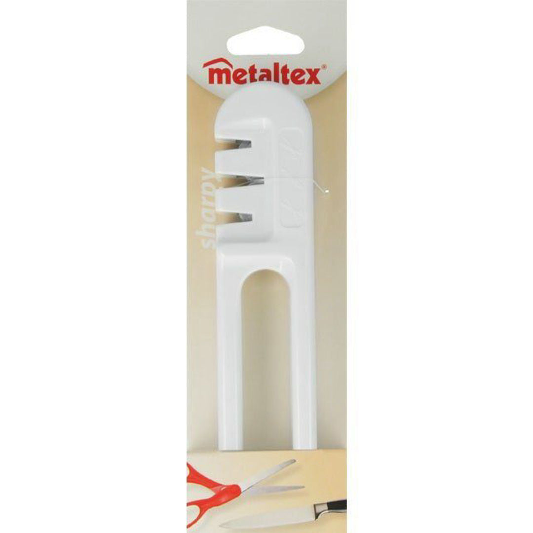 Metaltex Knife Sharpener with Plastic Handle, Sharpening Tool