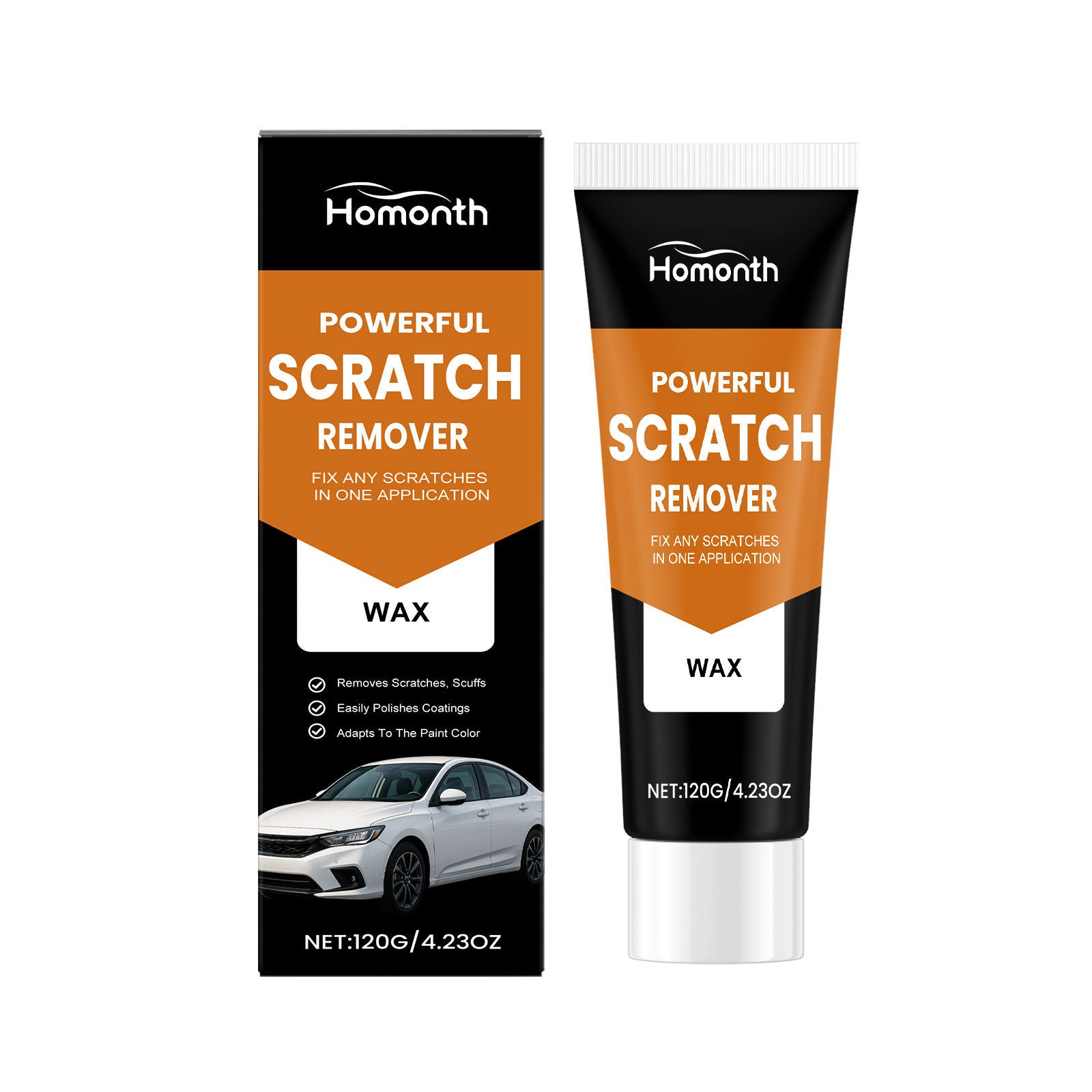 Car Care Scratch Repair Cream, Nano Coating, Gloss Restoration, Easy to Use ,120g