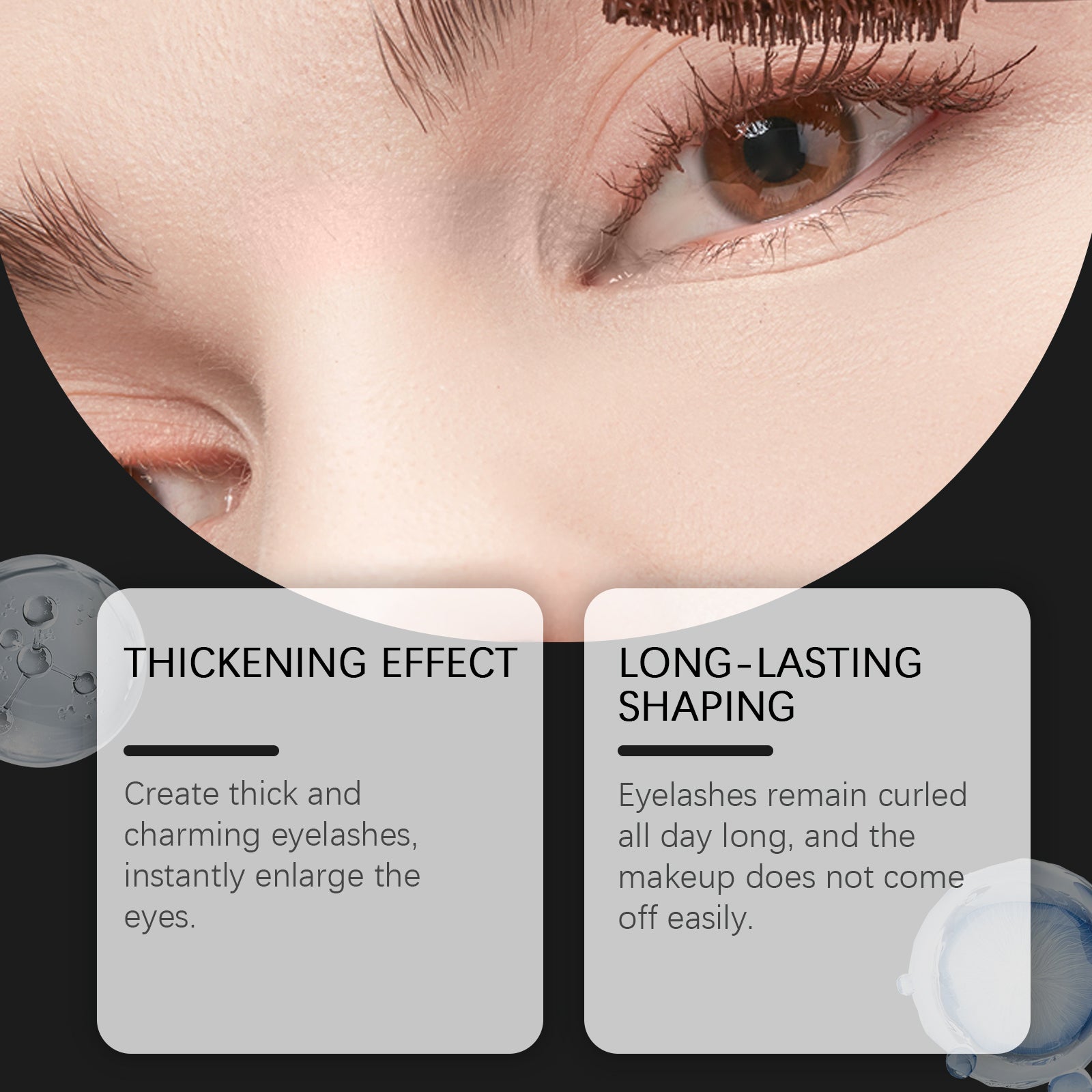 Brown Mascara, Long Curling Natural Look, Waterproof, Smudge-Proof ,7ml