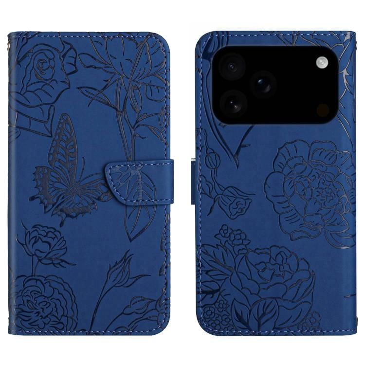 For iPhone 18 Pro Max / iPhone 17 Pro Max Skin Feel Butterfly Embossed Flip Leather Phone Case