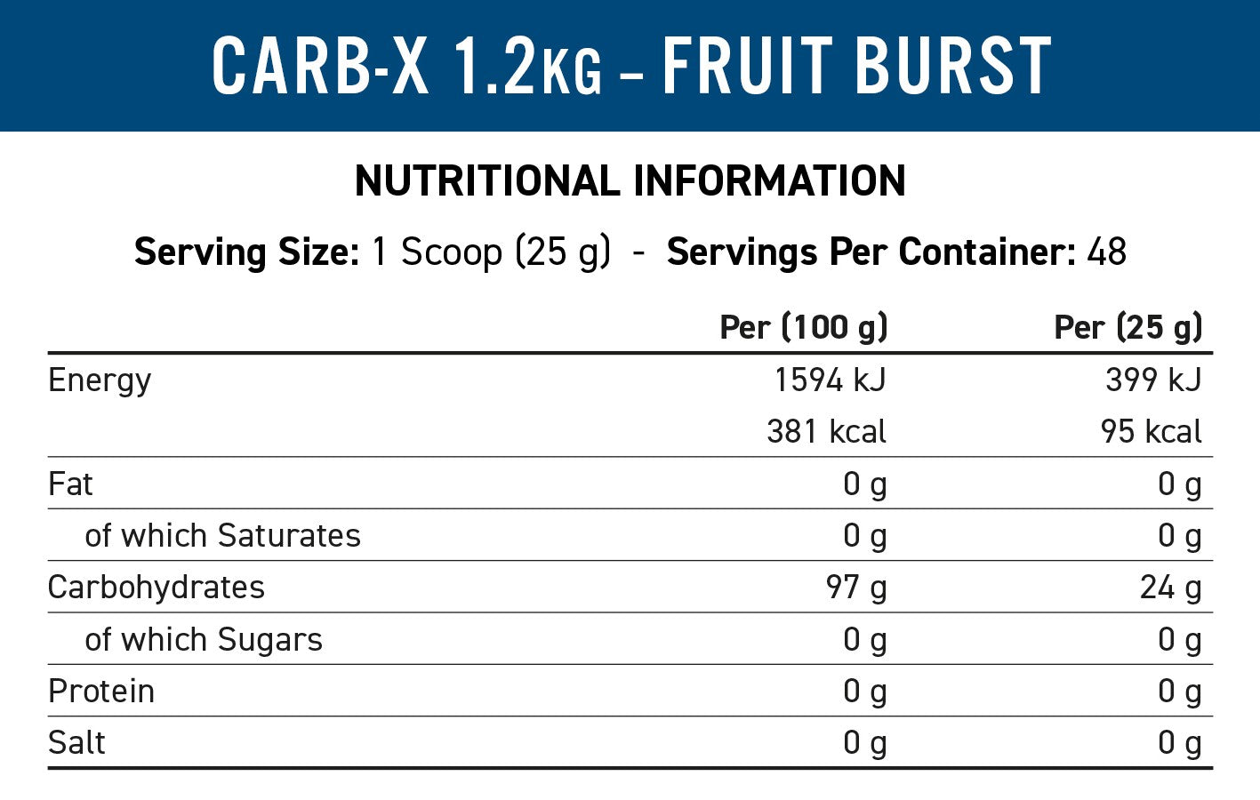 AN CARB X 1.2KG - MILLIONS COLA