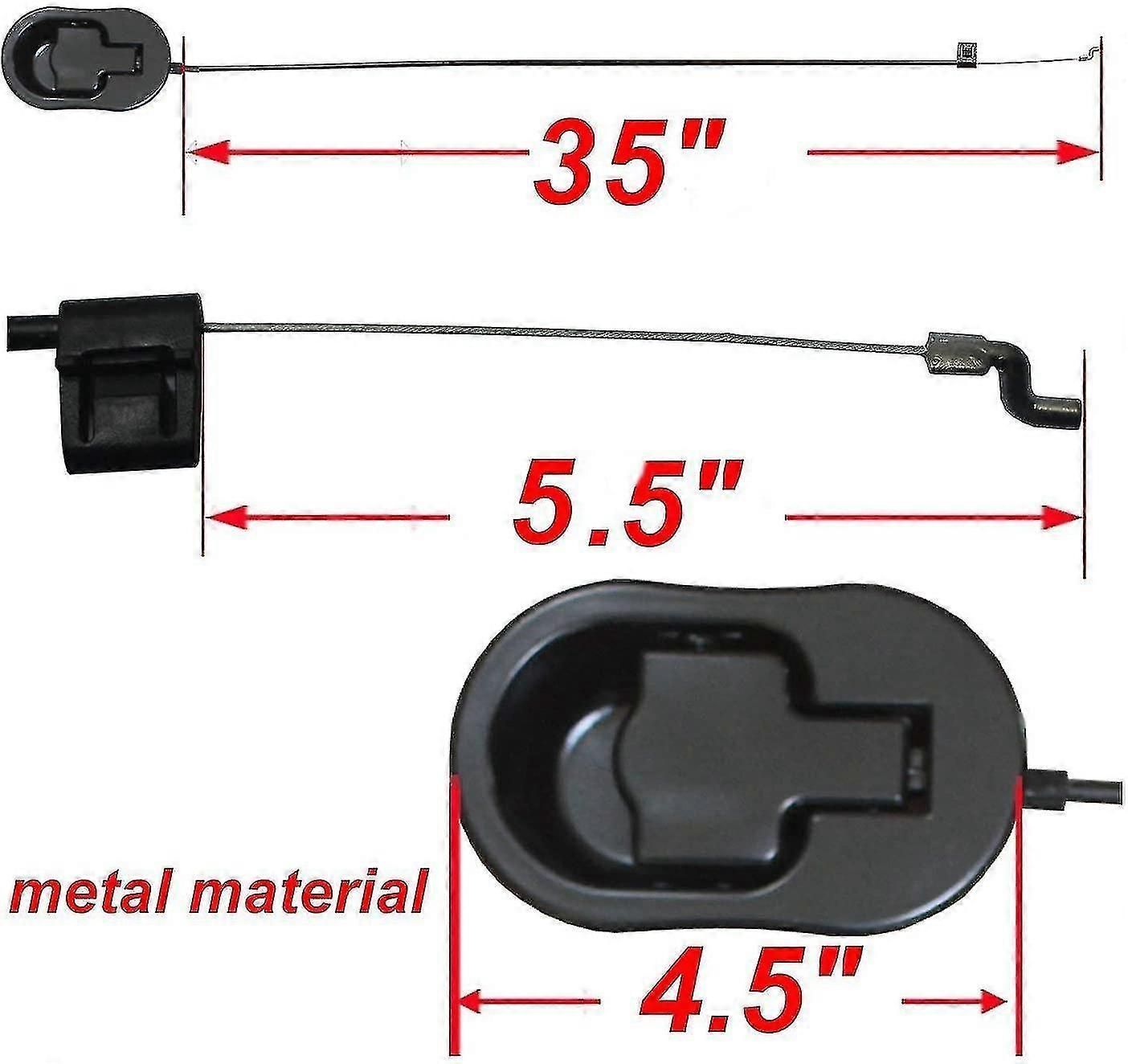 Recliner Replacement Parts - Universal Black Metal Pull Recliner Handle With Cable