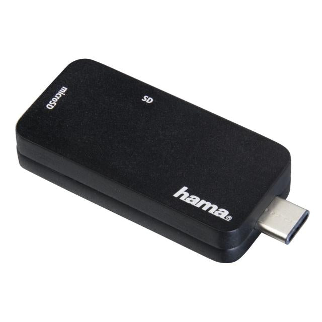 قارئ البطاقات HAMA 135751 USB 3.1 TYPE-C، SD/MICRO، أسود