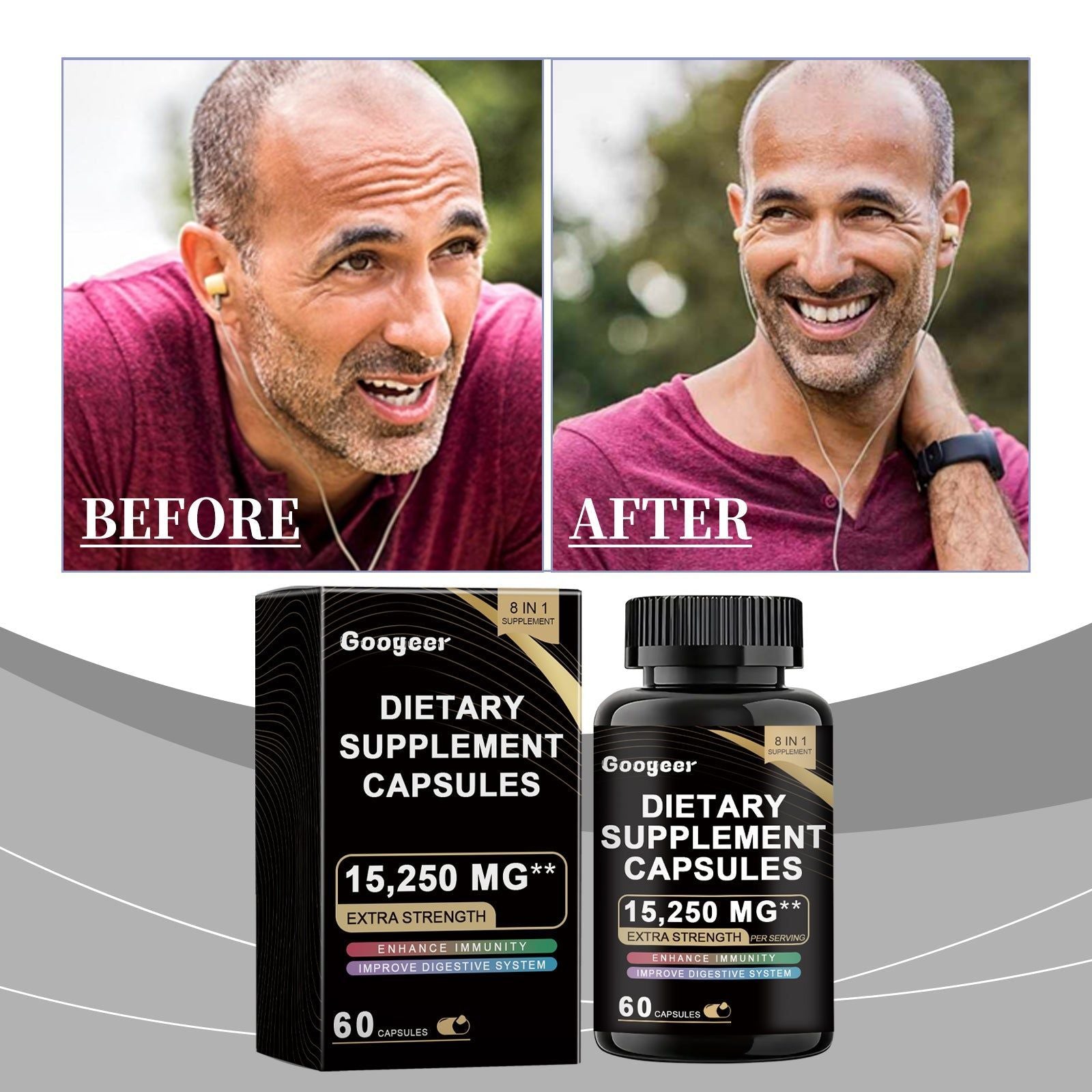 Boost Your Body Care with Glycerin & Vitamin C, Daily Health Support, Easy Capsules ,60 capsules