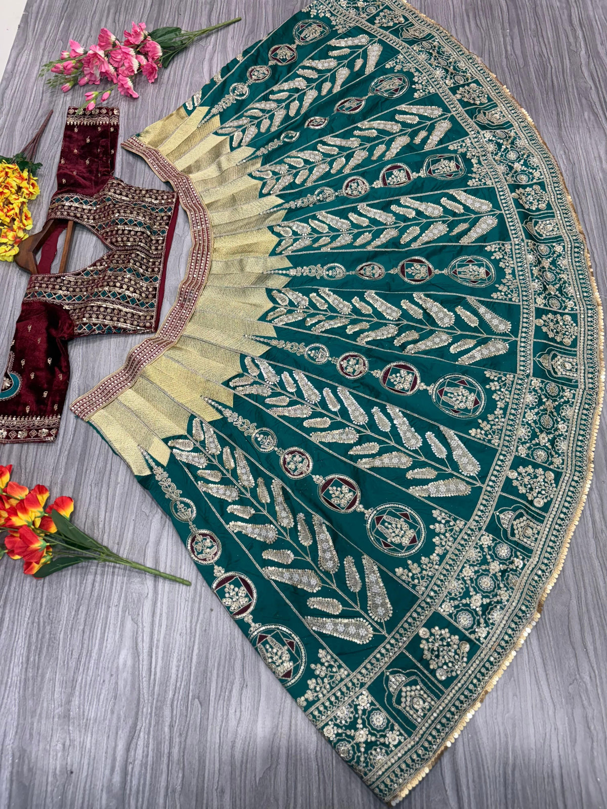 Fab Zone Designer Party Wear Lehenga Choli With Beautiful Thread Work