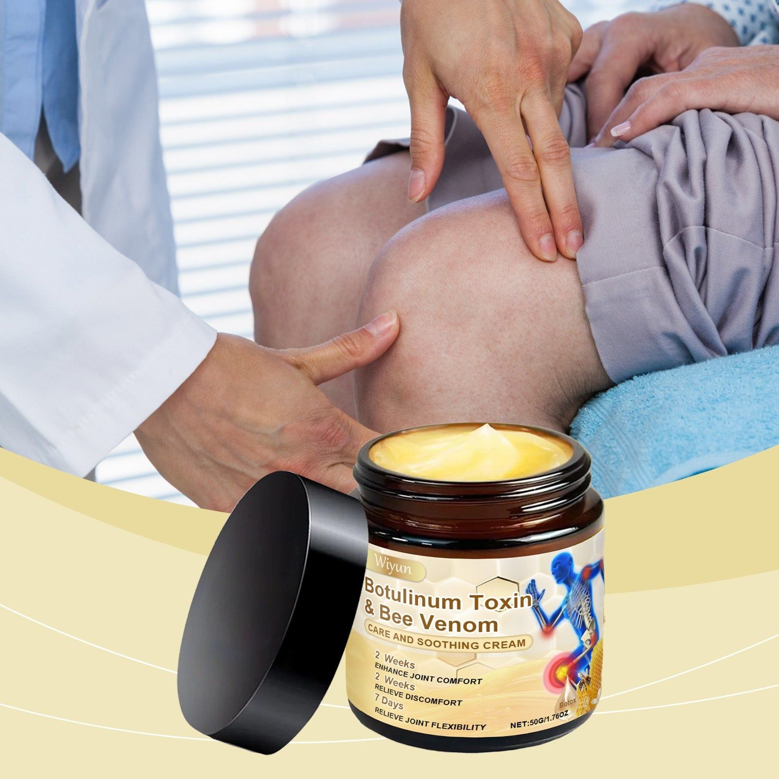 Body Care Soothing Cream, Gentle Joint Relief, Daily Fatigue Relief, Sensitive Skin Safe ,50g