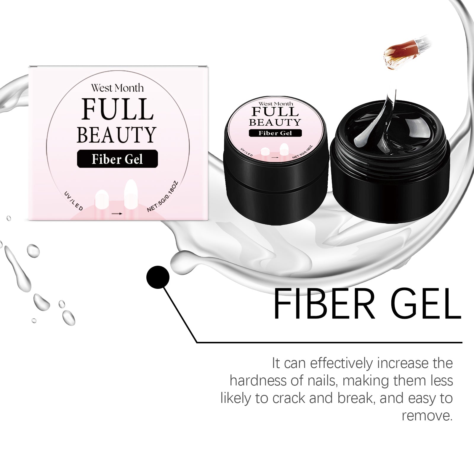 Crystal Nail Extension Adhesive, Quick Strong Nail Glue for Long-lasting Manicure ,5g