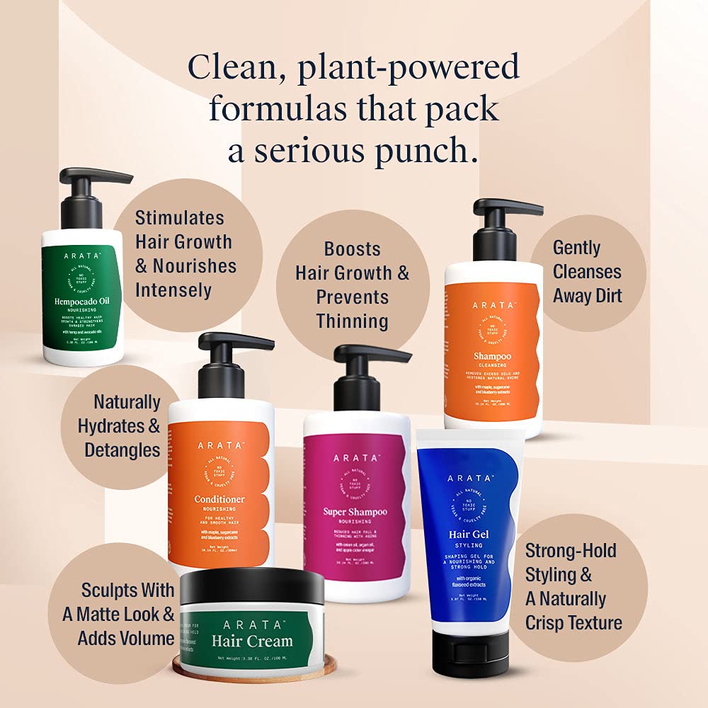 شامبو أراتا الطبيعي للتحكم في إفراز الدهون (300 مل)