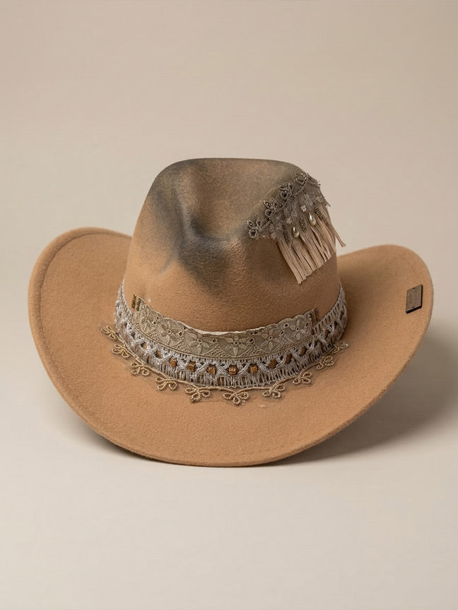 By Carmenzo Boho Dentelle hat