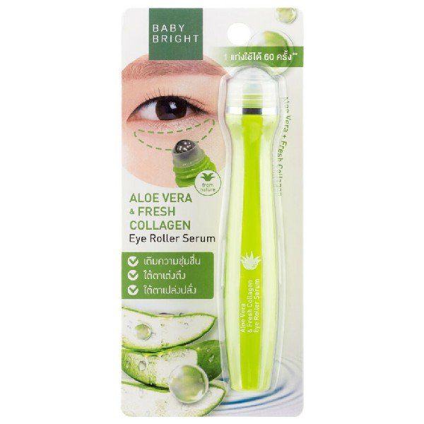 ALOE VERA & FRESH COLLAGEN EYE ROLLER SERUM 15ML BABY BRIGHT (F) (Y2022)