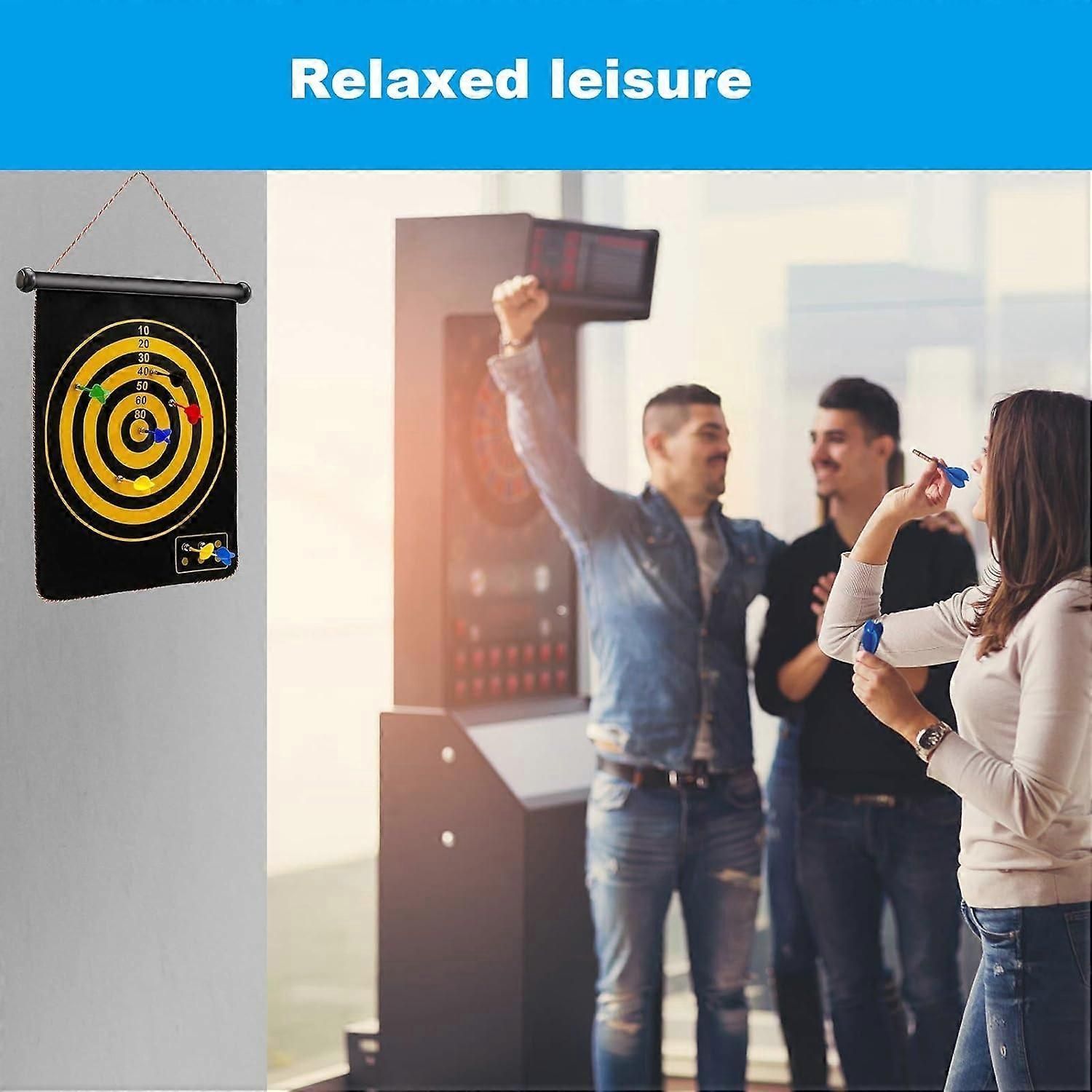 Magnetic Roll-Up Dartboard Set