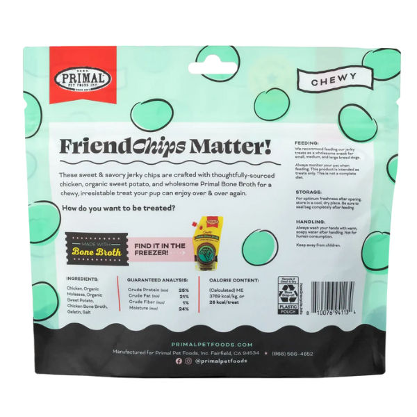 Primal FriendChips Matter Chicken with Broth Jerky Treat 4oz