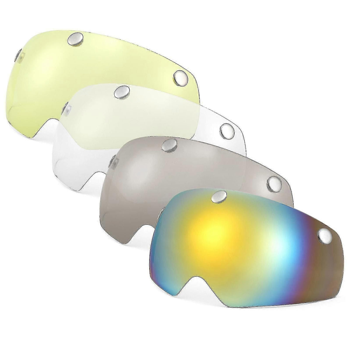 3pcs Detachable Magnetic Visor For Bike Helmet Uv Guard For Men Women