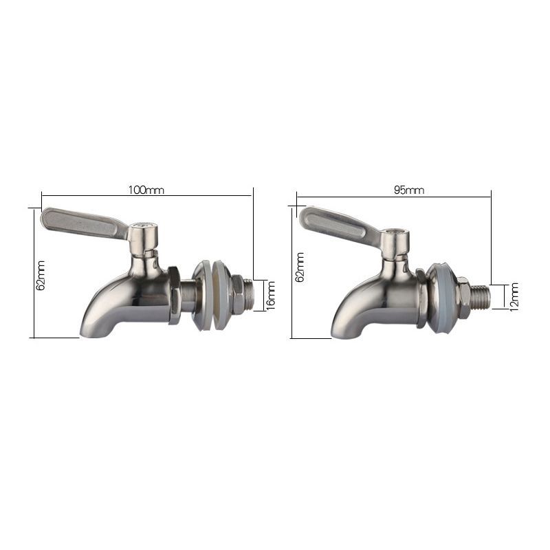 Wine Barrel Tap Spigot Stainless Steel Coffee Juice Faucet 12mm