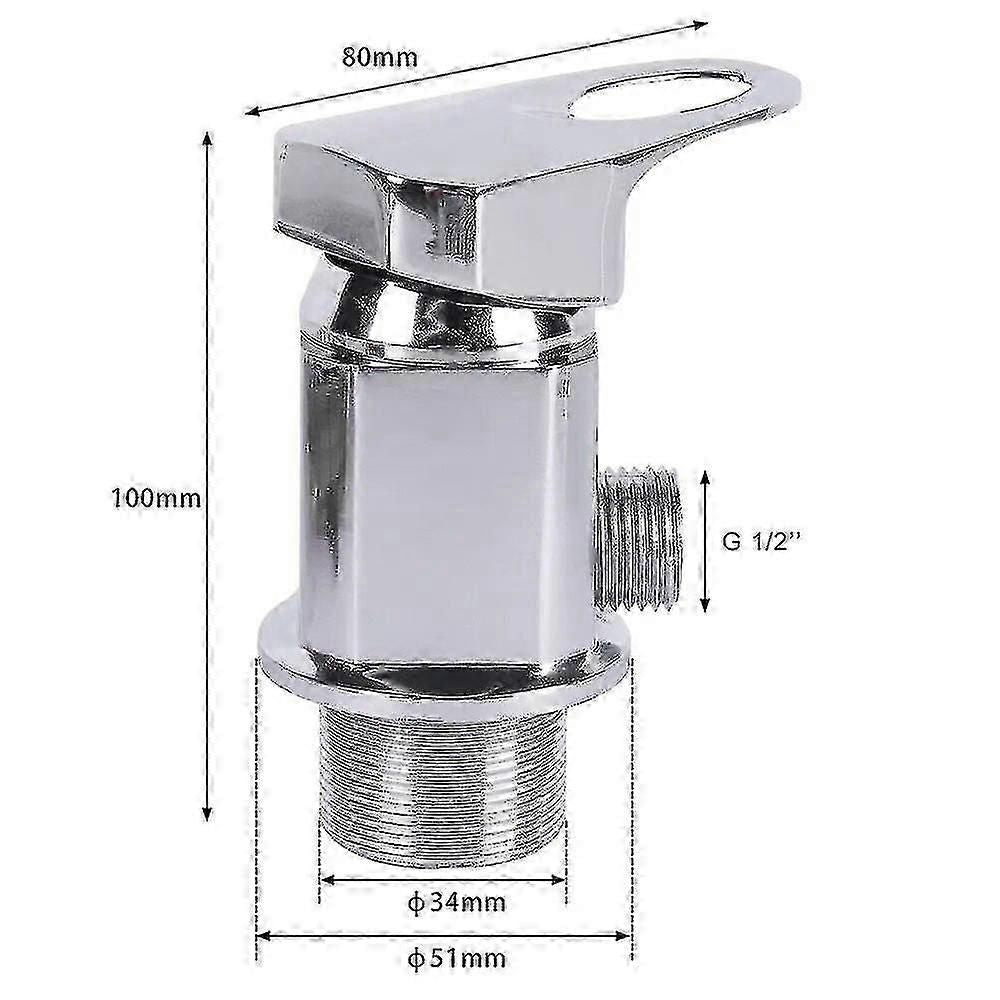 Chrome Caravan Motorhome Campervan Shower Tap Outlet 1/2"